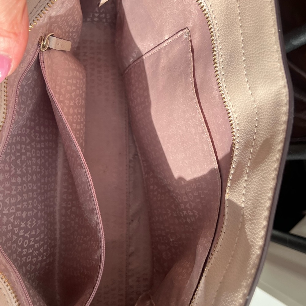 KATE SPADE Elegant  Leather Handbag Cream color - Picture 7 of 14